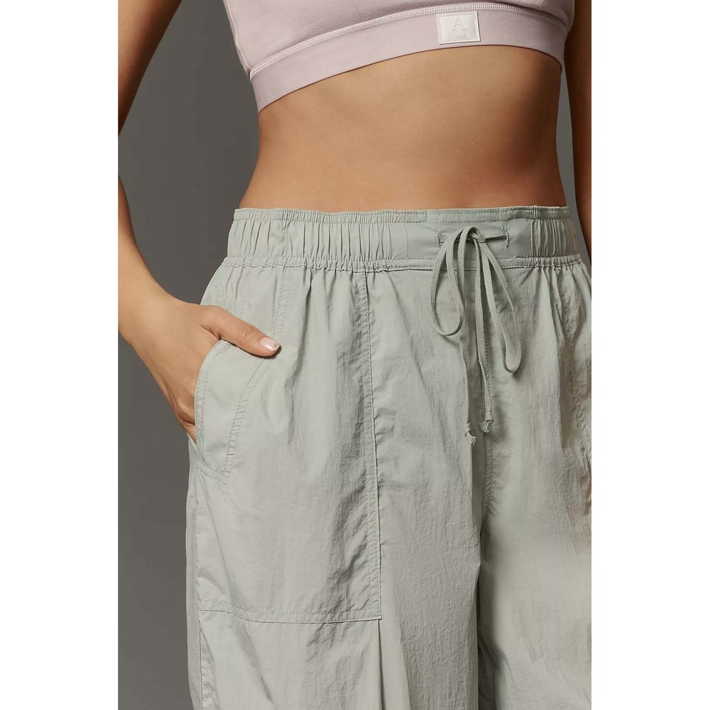 Anthropologie Daily Practice Base Jump Parachute Pants Womens XL Sage Green NWT - Picture 4 of 13